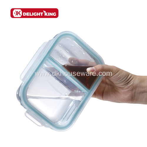 Full Compartments Glass Food Container with Lunch Bag